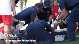  Presentation with heart attack - Colorful slides enhanced with traffic sign warns about wild animals crossing the road backdrop and a light gray colored foreground