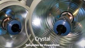  Presentation with emergency room - Theme featuring emergency light - two surgical lamp in operating-room background and a gray colored foreground