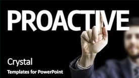  Presentation with emergency management - Amazing presentation theme having emergency management - business man pointing to black backdrop and a black colored foreground