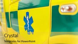  Presentation with medical emergency - PPT layouts with white vintage bicycle with a wedding bouquet in a basket background and a gray colored foreground