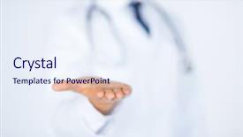  Presentation with emergency medicine - Amazing theme having emergency medicine - close up of male doctor backdrop and a sky blue colored foreground