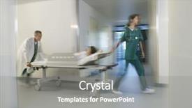  Presentation with moving patient - Audience pleasing theme consisting of emergency medicine - medical workers moving patient backdrop and a gray colored foreground