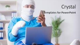  Presentation with pediatric nursing broken bone - Theme having concussion - man suffering from multiple broken background and a  colored foreground