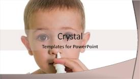  Presentation with nasal - PPT theme with belgium waffles with honey strawberries and mint on plate isolated on white background and a coral colored foreground