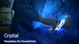  Presentation with nose - PPT layouts featuring nose tube - operating of patient in modern background and a navy blue colored foreground