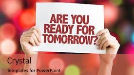  Presentation with ready - Audience pleasing slide deck consisting of emergency preparedness - are you ready for tomorrow backdrop and a coral colored foreground