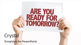  Presentation with frames isolated on white brown - Cool new PPT theme with emergency preparedness - are you ready for tomorrow backdrop and a sky blue colored foreground