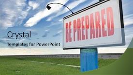  Presentation with emergency preparedness - Presentation theme having emergency preparedness - be prepared and ready background and a light blue colored foreground
