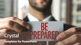  Presentation with prepared salads - Presentation design with emergency preparedness - be prepared background and a  colored foreground