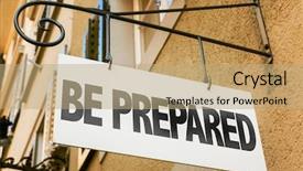  Presentation with emergency preparedness - Amazing PPT theme having emergency preparedness - be prepared backdrop and a coral colored foreground