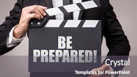  Presentation with emergency preparedness - PPT theme consisting of emergency preparedness - be prepared background and a  colored foreground