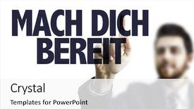  Presentation with ready - Amazing slide deck having emergency preparedness - business man pointing the text backdrop and a white colored foreground