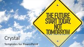  Presentation with today and tomorrow - Colorful slide deck enhanced with emergency preparedness - future start today not tomorrow backdrop and a light blue colored foreground