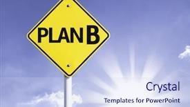  Presentation with highway road sign - Slides having emergency preparedness - plan b road sign background and a sky blue colored foreground