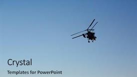  Presentation with emergency response - Presentation having emergency-response aircraft flying background and a  colored foreground