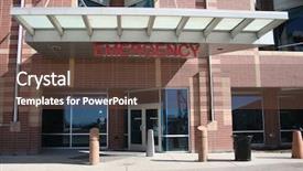  Presentation with emergency room - Beautiful theme featuring emergency room entrance with sign backdrop and a tawny brown colored foreground