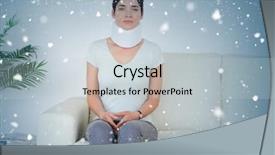  Presentation with surgical - Theme with surgical collar against snow falling background and a  colored foreground