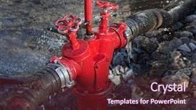  Presentation with fire service - PPT layouts consisting of emergency service fire hose safety background and a tawny brown colored foreground