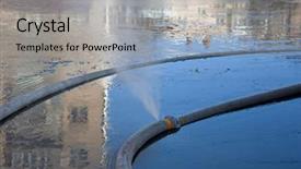  Presentation with fire service - Beautiful presentation featuring emergency service fire hose safety backdrop and a light gray colored foreground