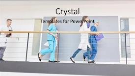  Presentation with medical emergency trauma team - Beautiful slide set featuring emergency service team run fast backdrop and a light gray colored foreground