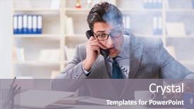  Presentation with fire alarm - Colorful PPT theme enhanced with emergency telephone - businessman during fire alarm backdrop and a gray colored foreground