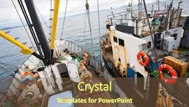  Presentation with towing - PPT theme enhanced with emergency towing a fishing vessel background and a tawny brown colored foreground