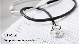  Presentation with chinese medicine clinic - Cool new slide set with emergency veterinary - stethoscope on form in clinic backdrop and a white colored foreground