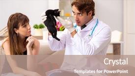  Presentation with doctor visiting family a new born - Audience pleasing PPT layouts consisting of emergency veterinary - vet doctor visiting sick kittens backdrop and a  colored foreground