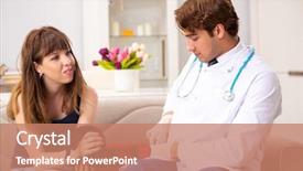  Presentation with doctor visiting family - Slide set with emergency veterinary - vet doctor visiting sick kittens background and a  colored foreground