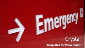  Presentation with emergency - Presentation theme consisting of emergency background and a crimson colored foreground