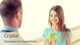  Presentation with child medicine - Audience pleasing slides consisting of emergenvy food - healthcare child and medicine concept backdrop and a  colored foreground