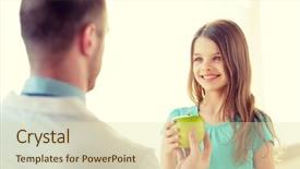  Presentation with child healthcare - Amazing slides having emergenvy food - healthcare child and medicine concept backdrop and a soft green colored foreground