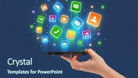  Presentation with emerging technologies - Beautiful presentation design featuring emerging technologies - businessman hand using phone backdrop and a  colored foreground