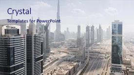  Presentation with khalifa - Slides enhanced with emirates grand hotel burj khalifa background and a sky blue colored foreground