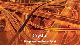  Presentation with transportation traffic - Slide deck having emirates heavy traffic and transportation background and a red colored foreground