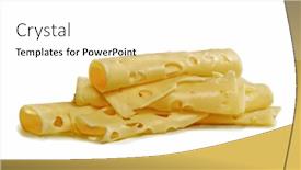  Presentation with white cheese - Cool new PPT layouts with emmental-cheese-slices-pile backdrop and a white colored foreground