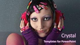  Presentation with emo love - PPT theme enhanced with emo love - beauty woman in fruits style background and a  colored foreground