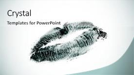  Presentation with emo love - PPT theme consisting of emo love - black kiss on a white background and a white colored foreground