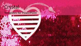  Presentation with pink heart illustrations - Beautiful slides featuring emo love - fashion pink material metallic fabric backdrop and a red colored foreground