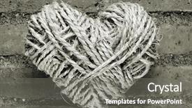  Presentation with heart shaped book page - Theme having emo love - heart-shaped coil of rope background and a gray colored foreground