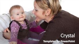  Presentation with love mother - Audience pleasing presentation theme consisting of emo love - loving mother playing with her backdrop and a wine colored foreground