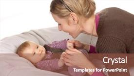  Presentation with love mother - Cool new PPT layouts with emo love - loving mother playing with her backdrop and a tawny brown colored foreground