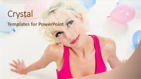  Presentation with glamour - Beautiful presentation design featuring emo love - portrait of beautiful woman backdrop and a lemonade colored foreground