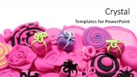  Presentation with emo love - Colorful PPT theme enhanced with emo love - small gifts boxes with gifts backdrop and a white colored foreground