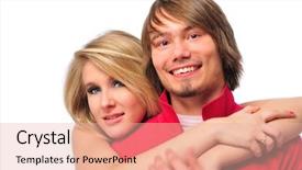  Presentation with brown sugar isolated on white - Presentation consisting of emo love - young couple smiling isolated background and a lemonade colored foreground