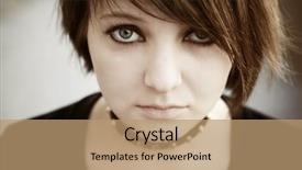  Presentation with natural - Slide set consisting of emo or goth young woman background and a coral colored foreground