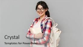  Presentation with emotion - Amazing PPT layouts having emotion brain - image of pretty cute young backdrop and a light gray colored foreground