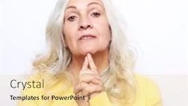  Presentation with old people - Amazing presentation theme having emotion-lifestyle-and-old-people backdrop and a blonde colored foreground