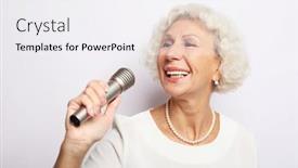  Presentation with talent - Audience pleasing presentation design consisting of emotion-lifestyle-and-old-people backdrop and a white colored foreground