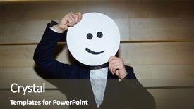  Presentation with music man in suit - Audience pleasing PPT theme consisting of emotion satisfaction - unrecognizable man wearing suit posing backdrop and a  colored foreground